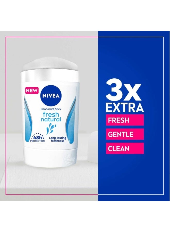 Nivea Deodorant Stick Fresh Natural for Women - 50ml - Image 2